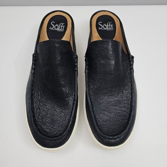 Sofft Somers Moc Mule Womens 8 Black Leather Slip On Sneaker Casual Platform - Picture 4 of 14
